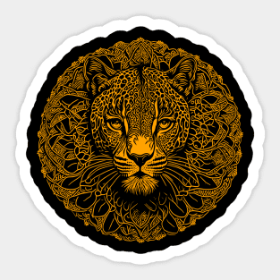 Golden Leopard Sticker